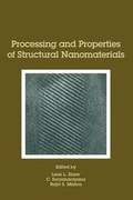 Cover: Processing and Properties of Structural Nanomaterials - The Minerals, Metals & Materials Society
