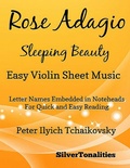 Cover: Rose Adagio Sleeping Beauty Peter Ilyich Tchaikovsky - Easy Violin Sheet Music - Lulu.com
