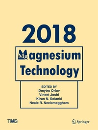 Enlarge image Cover: Magnesium Technology 2018 - Springer