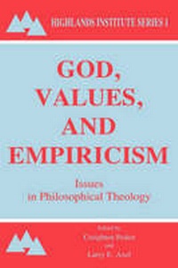 Enlarge image Cover: God, Values and Empiricism - Mercer University Press