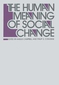 Cover: The Human Meaning of Social Change - Russell Sage Foundation