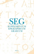Cover: Supplementum Epigraphicum Graecum, Volume LXIII (2013) - Brill