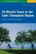 Cover: 25 Bicycle Tours in the Lake Champlain Region - Countryman Press Inc.