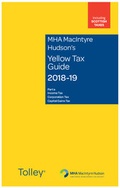 Cover: MHA MacIntyre Hudson's Yellow Tax Guide 2018-19 - LexisNexis UK