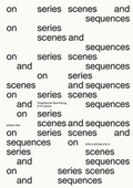 Cover: On Series, Scenes and Sequences - edition fink