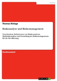 Enlarge image Cover: Risikoanalyse und Risikomanagement - GRIN Verlag