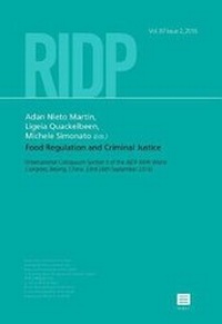 Abbildung von: Food Regulation and Criminal Justice - Maklu Pub