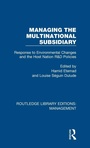Cover: Managing the Multinational Subsidiary - Routledge