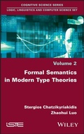 Cover: Formal Semantics in Modern Type Theories - Wiley-ISTE