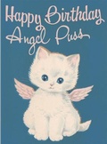 Cover: Angel Puss. 6 Cards, Individually Bagged with Envelopes - Laughing Elephant
