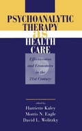 Cover: Psychoanalytic Therapy as Health Care - Analytic Press,U.S.