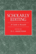 Cover: Scholarly Editing - Modern Language Association of America
