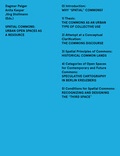Cover: Spatial Commons. Urban open spaces as a resource - Universit&auml;tsverlag der TU Berlin