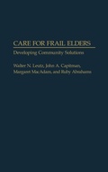 Cover: Care for Frail Elders - Praeger Publishers Inc