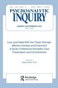 Cover: Love (and Hate) With the Proper Stranger: Affective Honesty and Enactment - Analytic Press,U.S.