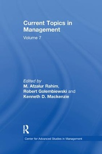 Enlarge image Cover: Current Topics in Management - Routledge