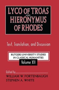 Enlarge image Cover: Lyco of Troas and Hieronymus of Rhodes - Routledge