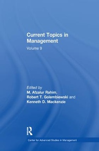 Enlarge image Cover: Current Topics in Management - Routledge