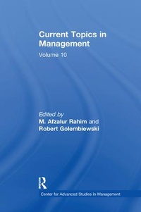 Enlarge image Cover: Current Topics in Management - Routledge