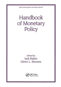 Enlarge image Cover: Handbook of Monetary Policy - Routledge