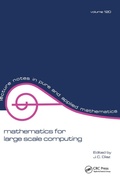 Cover: Mathematics for Large Scale Computing - CRC Press