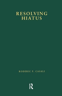 Enlarge image Cover: Resolving Hiatus - Routledge