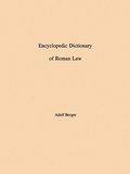 Cover: Encyclopedic Dictionary of Roman Law - American Philosophical Society Press