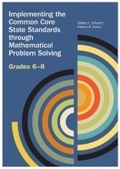 Cover: Implementing the Common Core State Standards Through Mathematical Problem Solving - National Council of Teachers of Mathematics,U.S.