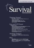 Cover: Survival 49.1 - Routledge