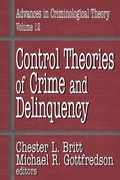 Cover: Control Theories of Crime and Delinquency - Routledge