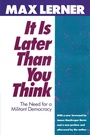 Cover: It is Later Than You Think - Routledge