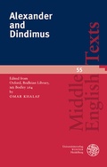 Cover: Alexander and Dindimus - Universit&auml;tsverlag Winter