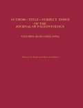 Cover: Index of the Journal of Paleontology - The Popular Press