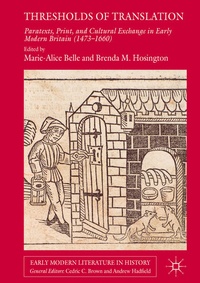 Enlarge image Cover: Thresholds of Translation - Palgrave Macmillan