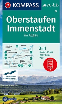 Abbildung von: KOMPASS Wanderkarte 02 Oberstaufen, Immenstadt im Allgäu 1:25.000 - KOMPASS-Karten