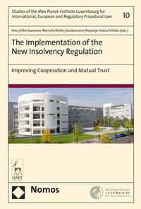 Enlarge image Cover: The Implementation of the New Insolvency Regulation - Nomos/Hart