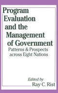 Cover: Program Evaluation and the Management of Government - Routledge