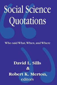 Enlarge image Cover: Social Science Quotations - Routledge