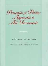 Enlarge image Cover: Principles of Politics Applicable to All Governments - Liberty Fund Inc
