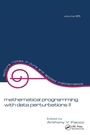 Cover: Mathematical Programming with Data Perturbations II, Second Edition - CRC Press