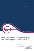 Cover: Mathematical Programming with Data Perturbations II, Second Edition - CRC Press