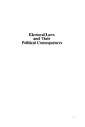 Cover: Electoral Laws and Their Political Consequences - Agathon Press,US