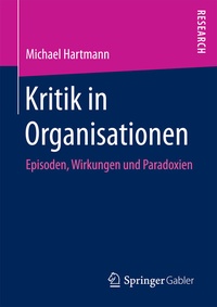 Abbildung von: Kritik in Organisationen - Springer Gabler