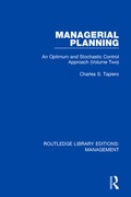 Cover: Managerial Planning - Routledge
