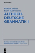 Cover: Althochdeutsche Grammatik I - De Gruyter