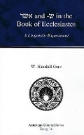 Cover: Asher and -She in the Book of Ecclesiastes - American Oriental Society