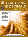 Cover: Fractions & Decimals Quick Starts, Grades 4 - 9 - Mark Twain Media