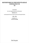 Cover: Verzeichnis der in den Supplikenregistern der P&ouml;nitentiarie Hadrians VI. vorkommenden Personen, Kirchen und Orte des Deutschen Reiches 1522-1523 - De Gruyter