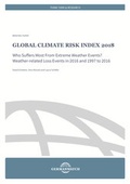 Cover: Global Climate Risk Index 2018 - Germanwatch Nord-S&uuml;d Initiative e.V.