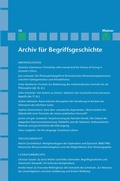 Cover: Archiv f&uuml;r Begriffsgeschichte. Band 58 - Meiner